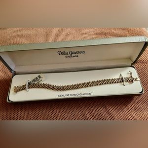Dolce Giavonna Geniune Diamond Accent Bracelet